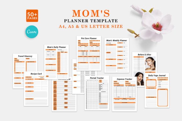 Download MOM'S Planner Template Bundle Pack - Premium Resources