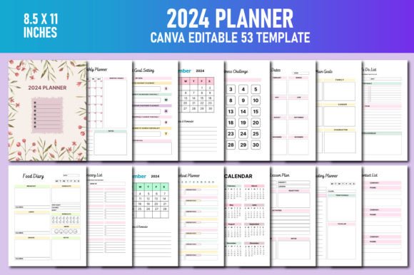Download 2024 Planner Canva KDP - 2024 planner Collection