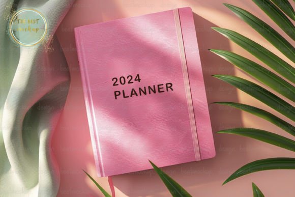 Download 2024 Planner Pink Book Cover Mockup - 2024 planner Collection
